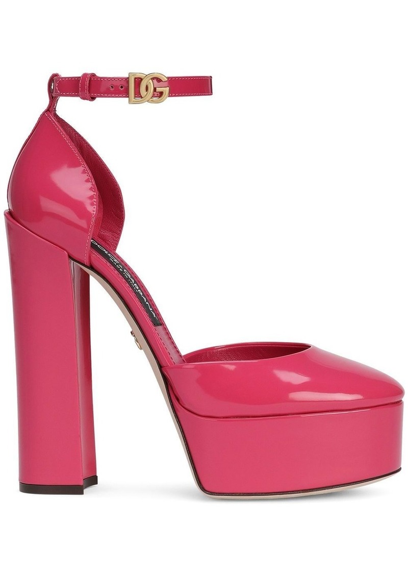 Dolce & Gabbana 145mm patent leather platform pumps