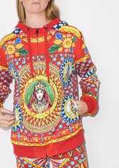 Dolce & Gabbana Carretto-print zip-up hoodie