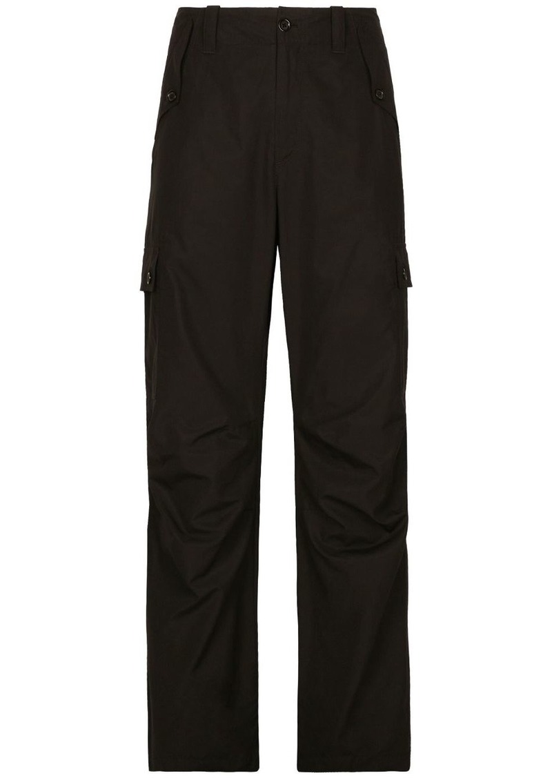 Dolce & Gabbana cargo-pocket logo-plaque cotton trousers