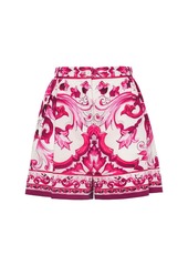 Dolce & Gabbana Carretto Print Cotton Mini Shorts