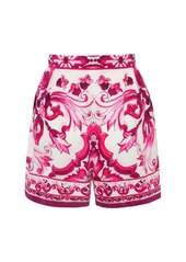 Dolce & Gabbana Carretto Print Cotton Mini Shorts