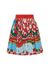 Dolce & Gabbana Carretto Print Cotton Poplin Mini Skirt