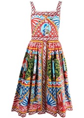 Dolce & Gabbana Carretto-print flared midi dress