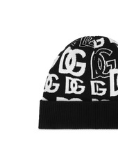 Dolce & Gabbana DG-logo cashmere-blend beanie