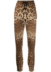 Dolce & Gabbana cashmere leopard print track pants