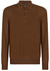 Dolce & Gabbana cashmere long-sleeve polo shirt