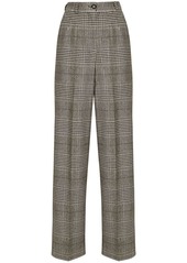 Dolce & Gabbana plaid-pattern flared trousers