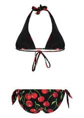Dolce & Gabbana cherry-print triangle bikini