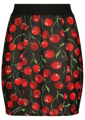 Dolce & Gabbana cherry-print high-waist miniskirt