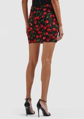 Dolce & Gabbana Cherry Print Marquisette Mini Skirt
