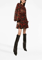 Dolce & Gabbana cherry-print silk minidress