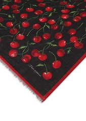 Dolce & Gabbana cherry-print silk scarf