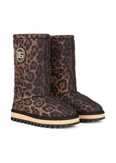 Dolce & Gabbana City leopard-print boots