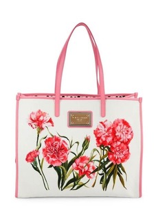 Dolce & Gabbana Classic Floral Shopping Tote