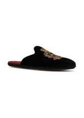 Dolce & Gabbana embroidered velvet slippers