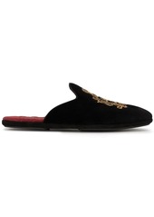 Dolce & Gabbana embroidered velvet slippers