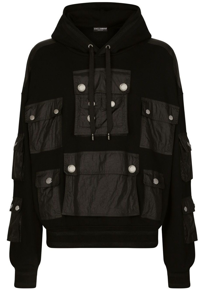 Dolce & Gabbana contrast-panel hooded jacket