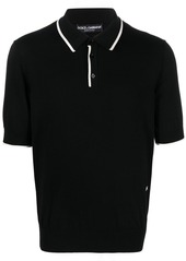 Dolce & Gabbana logo-patch cotton polo shirt