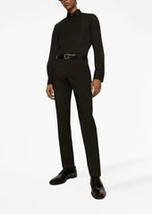 Dolce & Gabbana Gold-fit cotton tuxedo shirt