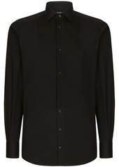 Dolce & Gabbana Gold-fit cotton tuxedo shirt