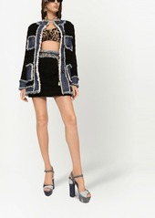 Dolce & Gabbana denim tweed miniskirt