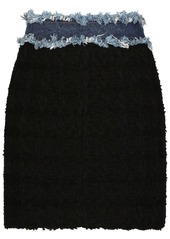 Dolce & Gabbana denim tweed miniskirt