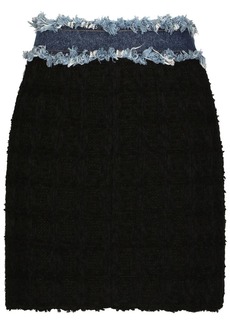 Dolce & Gabbana denim tweed miniskirt