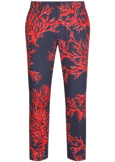 Dolce & Gabbana coral-print cotton trousers