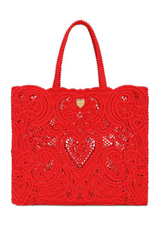Dolce & Gabbana large Beatrice cordonetto-lace tote bag