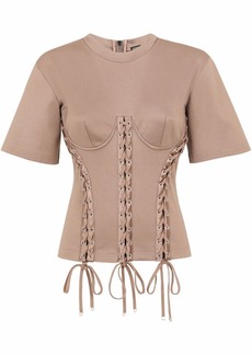 Dolce & Gabbana eyelet-detail corset T-shirt