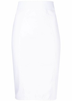 Dolce & Gabbana corset-detail satin pencil skirt