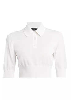 Dolce & Gabbana Cotton-Blend Knit Polo Shirt