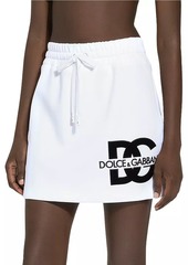 Dolce & Gabbana Cotton-Blend Logo Miniskirt