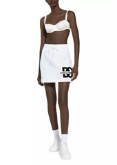 Dolce & Gabbana Cotton-Blend Logo Miniskirt