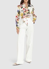 Dolce & Gabbana Cotton Gabardine Wide Pants