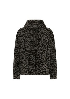 Dolce & Gabbana Cotton hoodie with leopard print