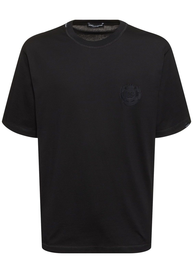 Dolce & Gabbana Cotton Jersey Tonal Logo T-shirt