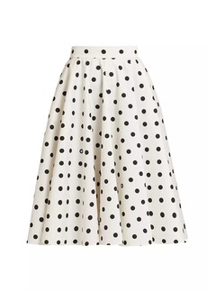Dolce & Gabbana Cotton Polka Dot Midi-Skirt
