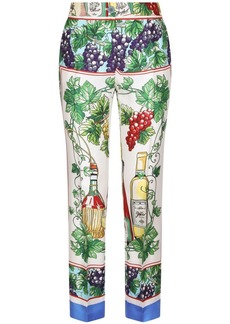 Dolce & Gabbana cropped graphic-print trousers