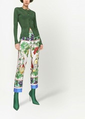 Dolce & Gabbana cropped graphic-print trousers