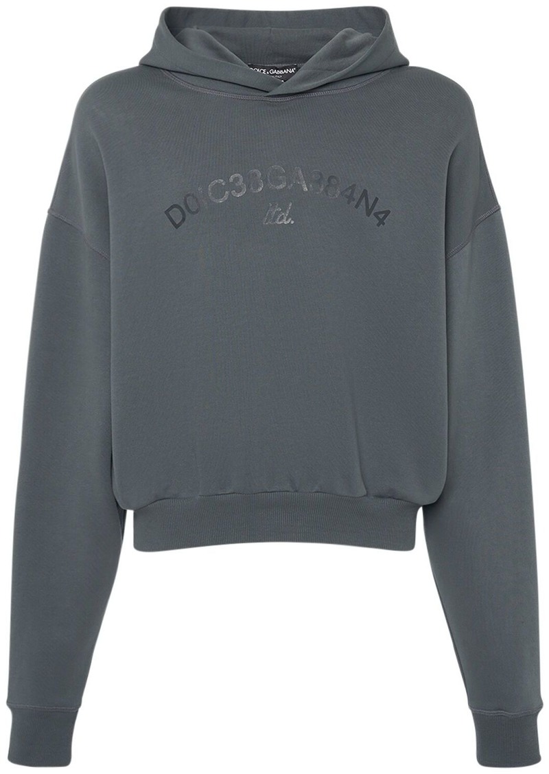 Dolce & Gabbana Cropped Jersey Sweatshirt