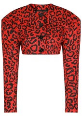 Dolce & Gabbana cropped leopard-print blazer