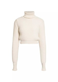 Dolce & Gabbana Cropped Wool Turtleneck Sweater