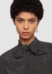 Dolce & Gabbana Crystal Cross Mono Earring
