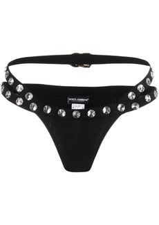 Dolce & Gabbana crystal-embellished bikini bottoms