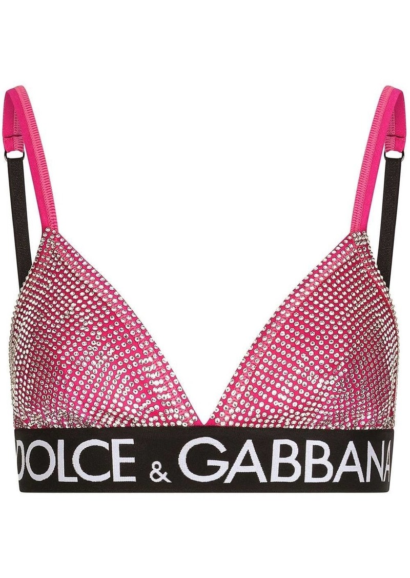 Dolce & Gabbana crystal-embellished bralette