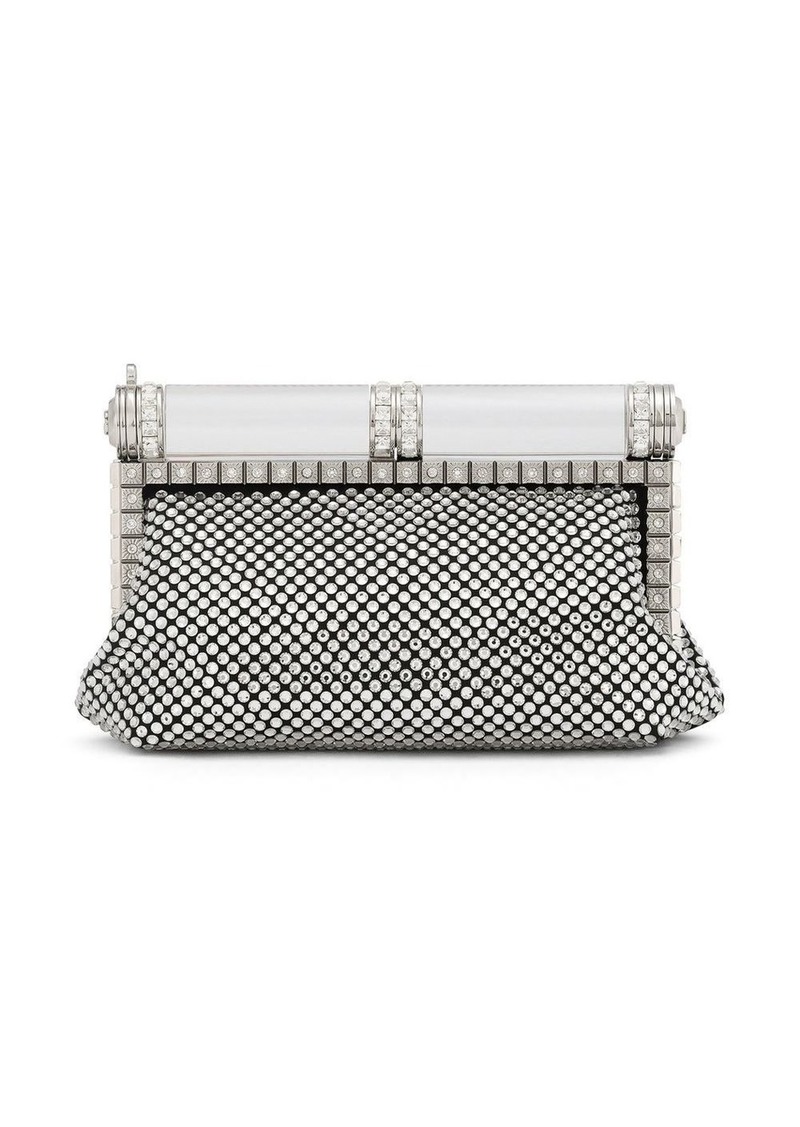 Dolce & Gabbana rhinestone-embellished satin clutch bag