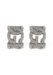Dolce & Gabbana Crystal Embellished Dg Hoop Earrings
