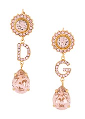 Dolce & Gabbana crystal-embellished initial pendant earrings