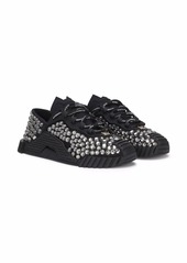 Dolce & Gabbana crystal-embellished lace-up sneakers